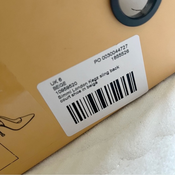 SOLD🔥 Simmi London Kegz Slingback Court Shoe in Beige size 9 - Picture 5 of 10